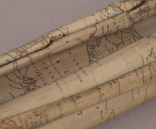 Detail of the portable globe in its collapsed position