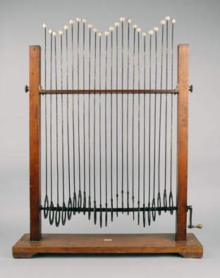 Powell's machine for demonstrating wave motion