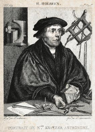18th century print after a painting of Kratzer by Hans Holbein