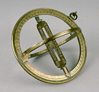 universal equinoctial ring dial with Devanagari / Sanskrit script, Indian, late 19th century