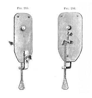 Drawing of a 'Leeuwenhoek' microscope.