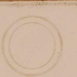 Glass fish plate, inscribed around the edge with "This Glasse is to Lay a Fish on to See ye Circulation of ye Blood, ye Animalcula in Liquids or any Transparent objects etc."