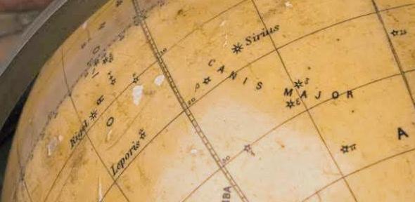 Detail from the Starfinder globe by Cary & Co.
