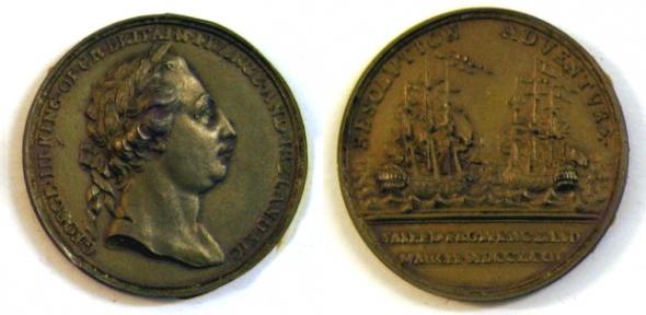 Cast of trading medal taken by Cook on his second voyage to the Pacific 