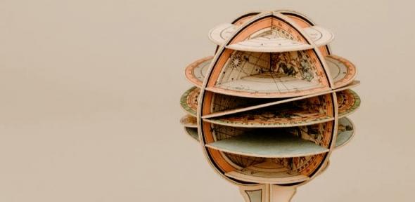 Composed sphere with some parts exposed