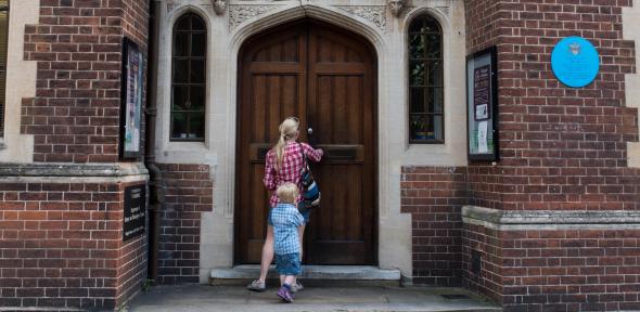 The front door of the Whipple Museum of the History of Science
